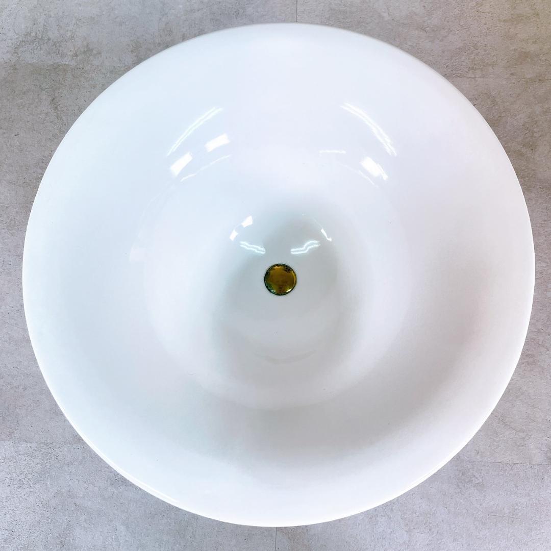 アンティーク風 インテリアコンポート ガラス×陶器 台座付き