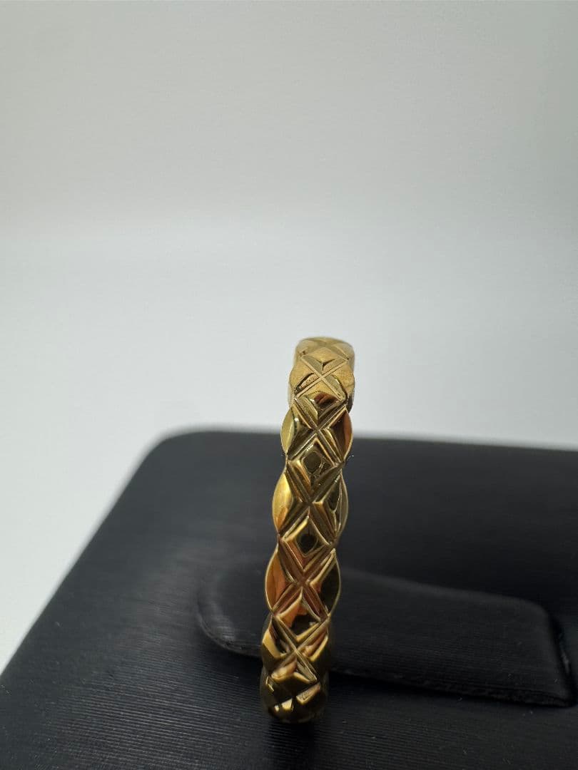 K18ゴールド編み込みデザインリング 1.59g/11号