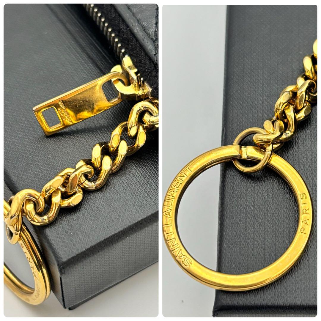 ✨美品✨サンローラン　ケース　キーリング　カサンドラ　キルティング