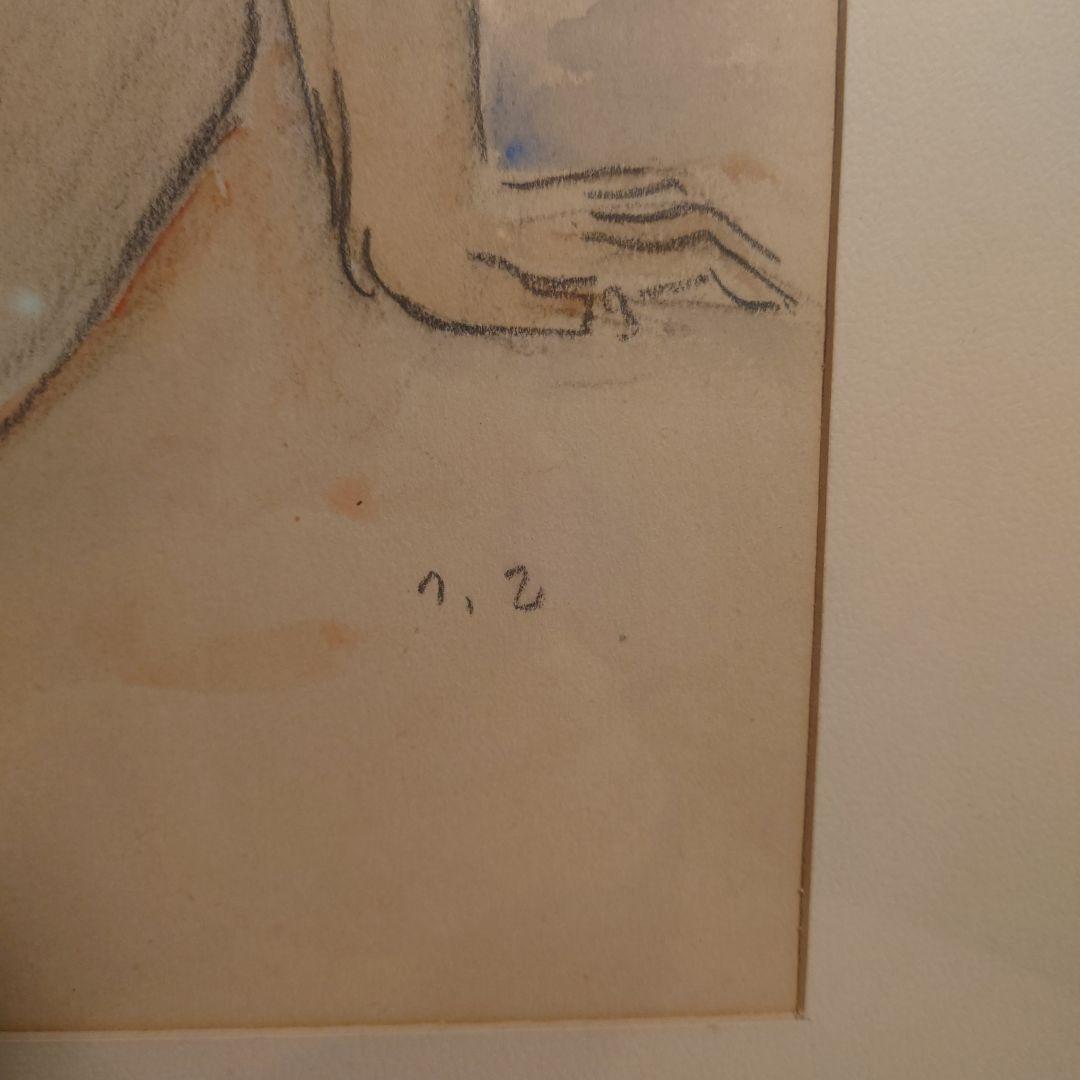 田辺至 『裸婦』 ヌード 鉛筆画