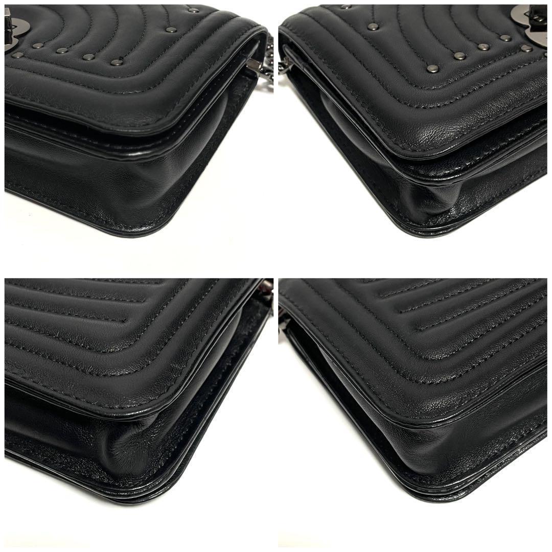 ✨美品✨LONGCHAMP キャヴァルケイド レザー チェーンクロスボディバッグ