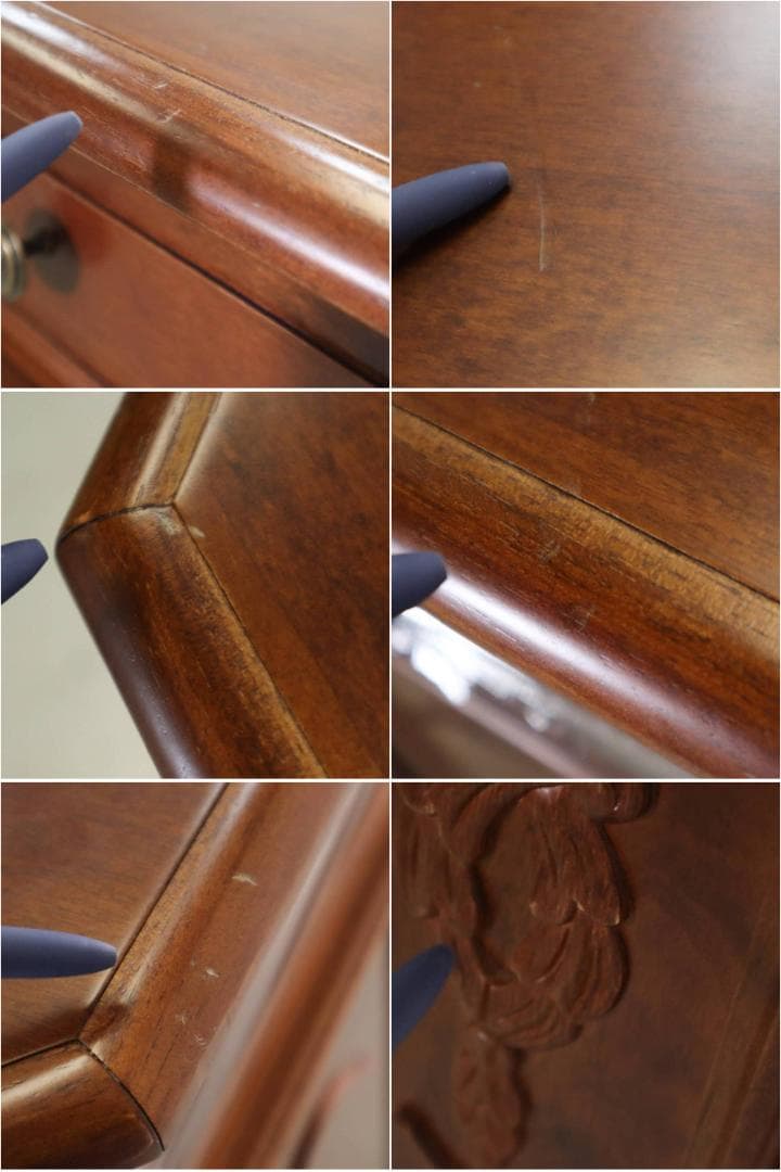 値下ヴェローナクラシック 象嵌 サイドボード 幅80cm 鍵付き イタリア製