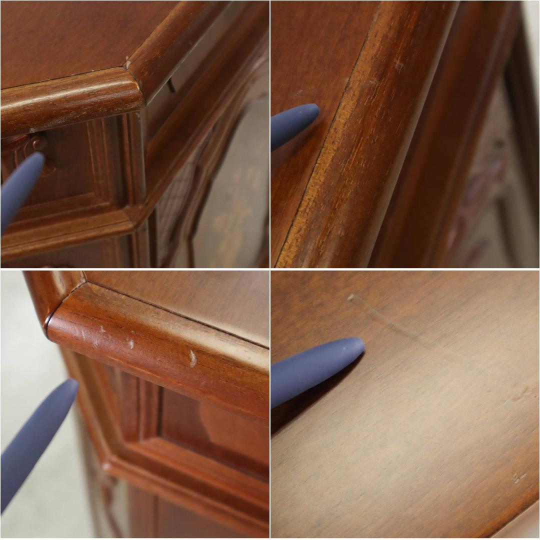 値下ヴェローナクラシック 象嵌 サイドボード 幅80cm 鍵付き イタリア製