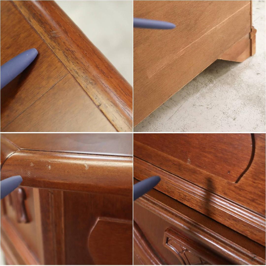 値下ヴェローナクラシック 象嵌 サイドボード 幅80cm 鍵付き イタリア製