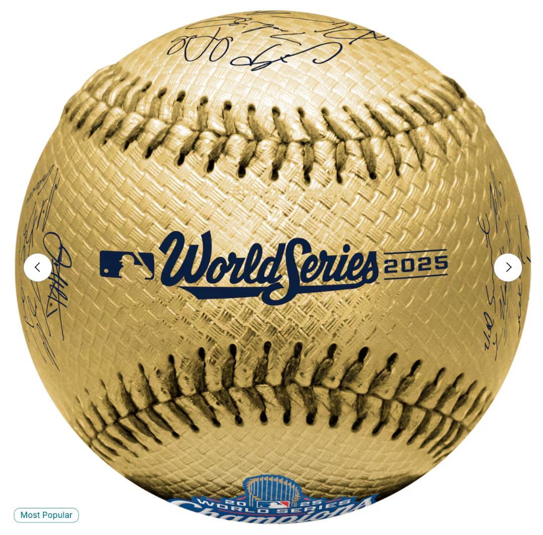 ドジャース 2025 優勝 ゴールドボール レプリカサイン 新品