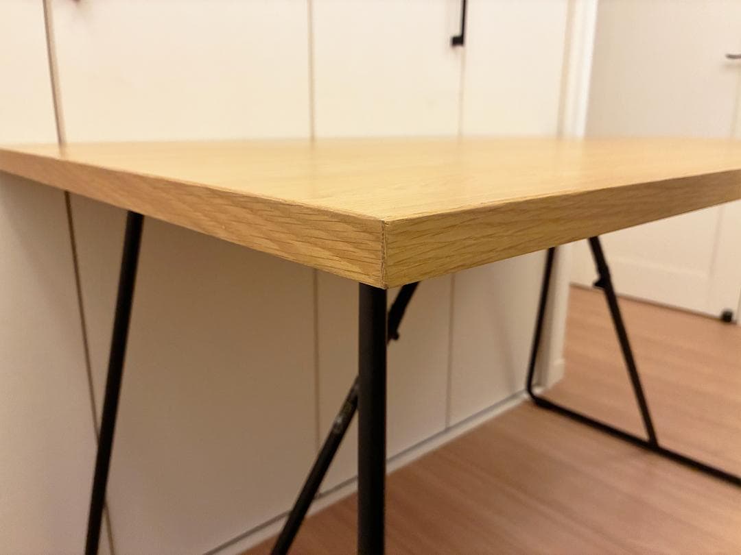 無印良品 木製 折りたたみテーブル オーク材 突板 デスク 幅120cm