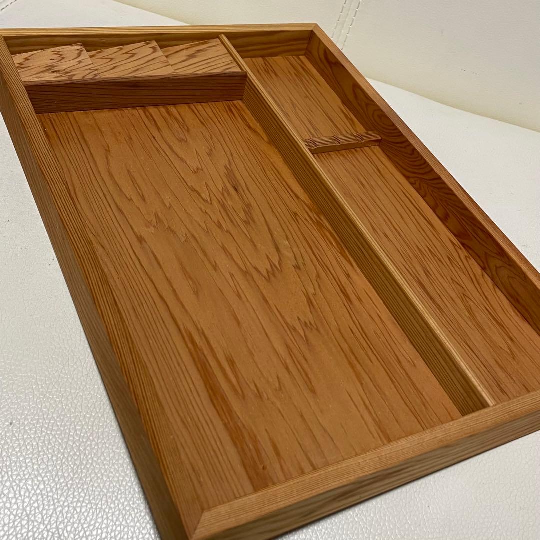 屋久杉工芸 書道具 硯箱 文箱 筆箱 木箱 千年の齢 二段