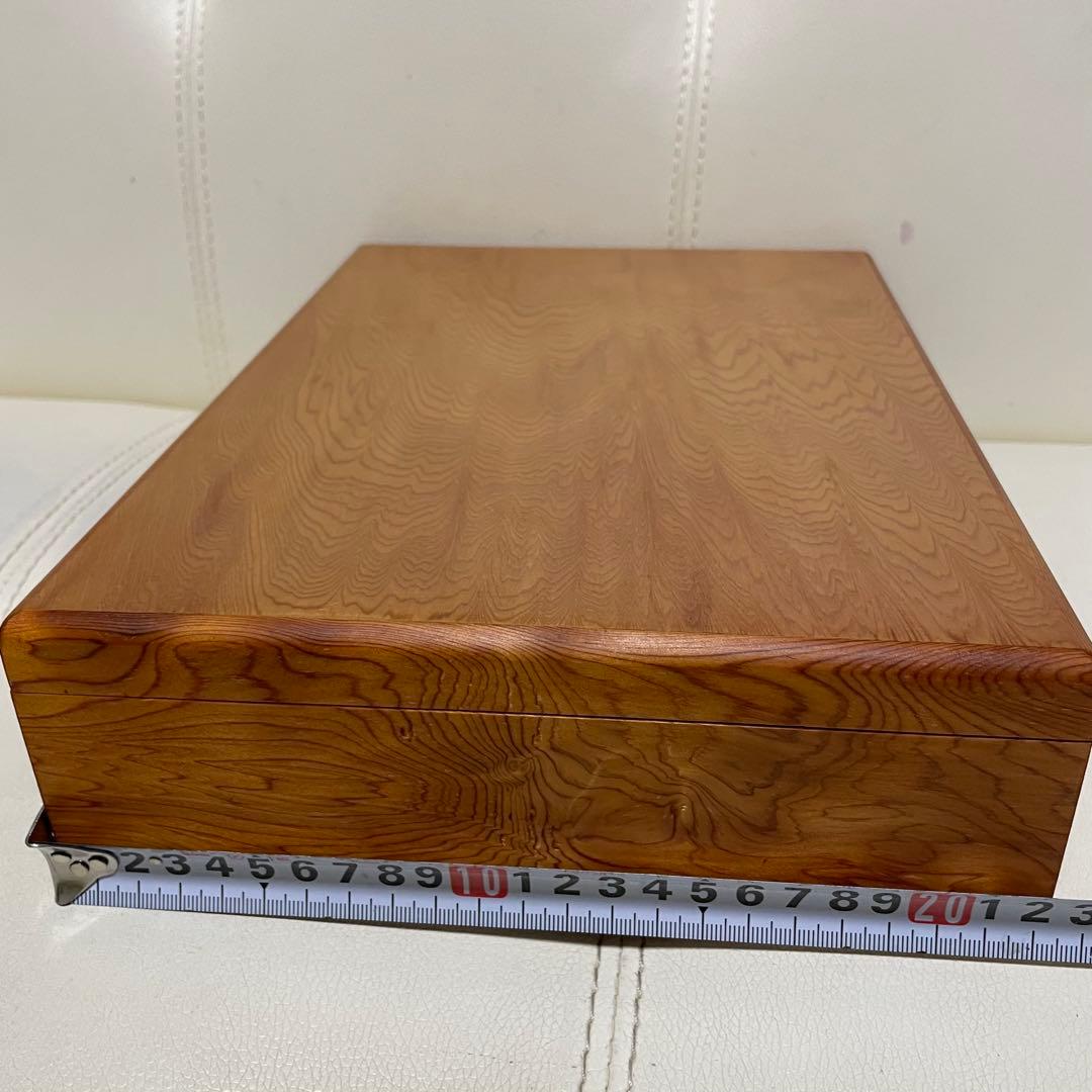 屋久杉工芸 書道具 硯箱 文箱 筆箱 木箱 千年の齢 二段