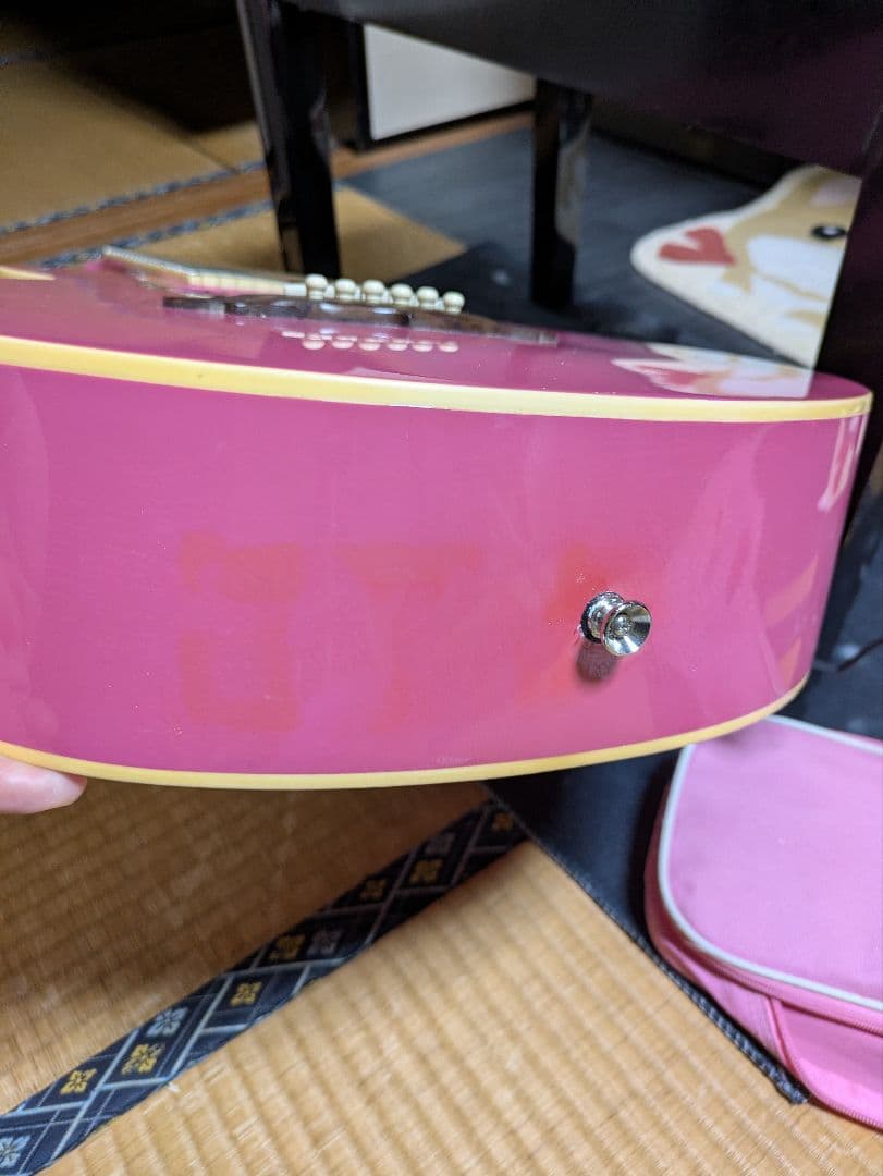 ジプシーローズ　Gypsy Rose ピンクアコースティックギター　ラメ入り