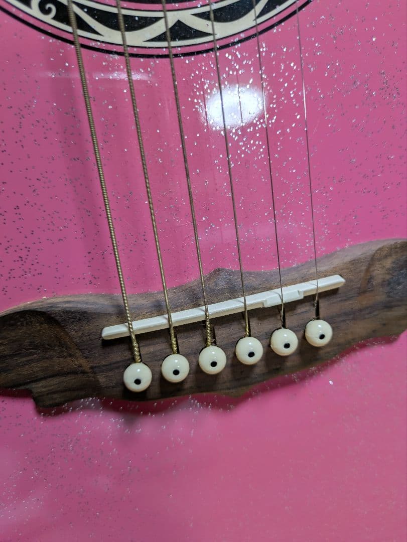 ジプシーローズ　Gypsy Rose ピンクアコースティックギター　ラメ入り