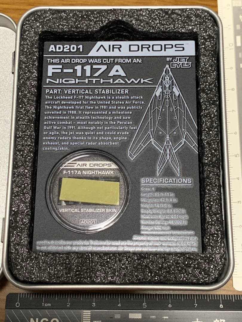 米空軍 ステルス戦闘機 F-117A ナイトホーク タグ 実機 JETEYES
