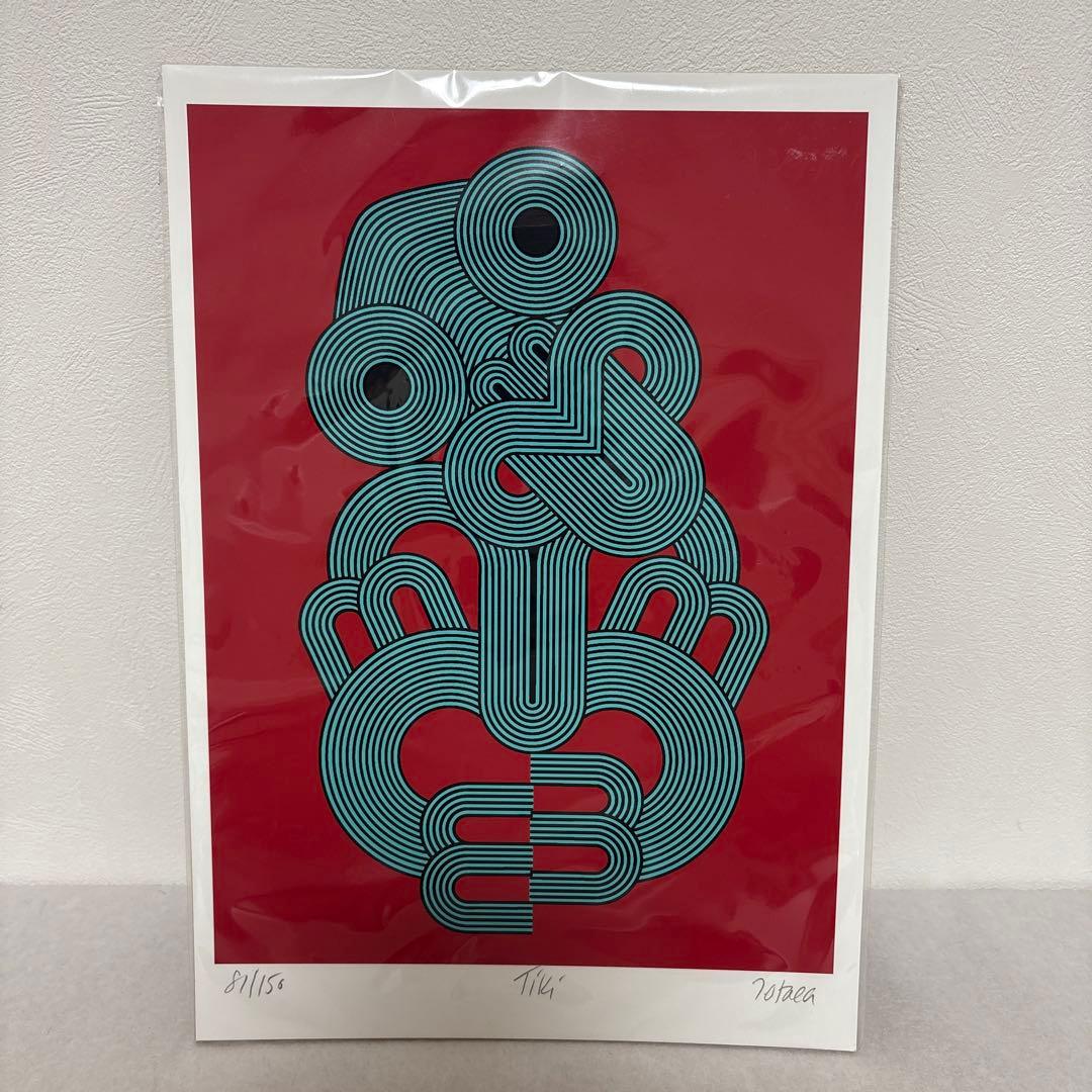 絵 アート プリントTiki ティキ 赤 モダン