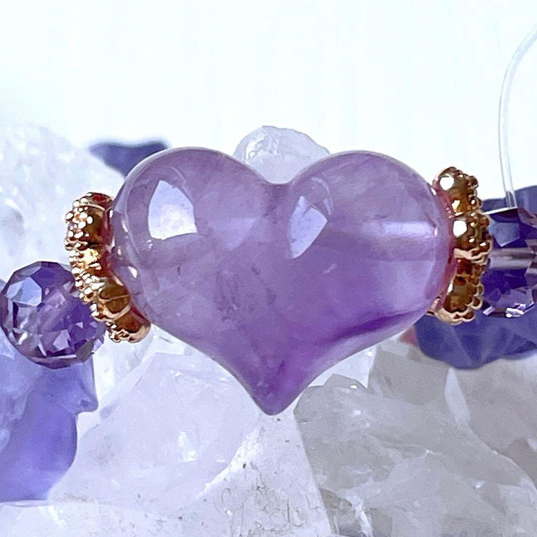 まゆ様♥️チャロアイト＆大玉22.3mmキラキラ✨ラベンダーアメジスト天然石ブレス