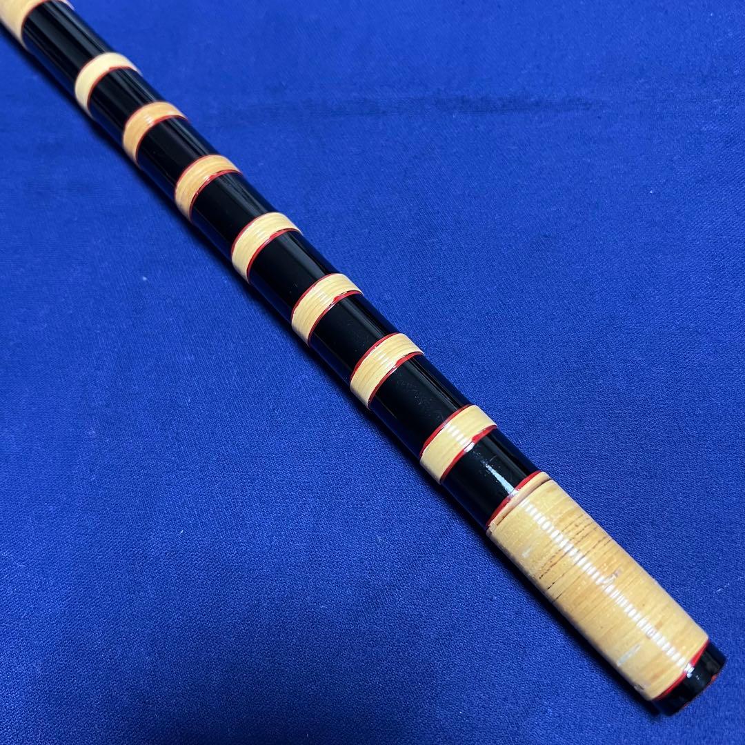 篠笛 獅子田 紫山 7本調子 古典調 籐本重巻 全長38.6cm