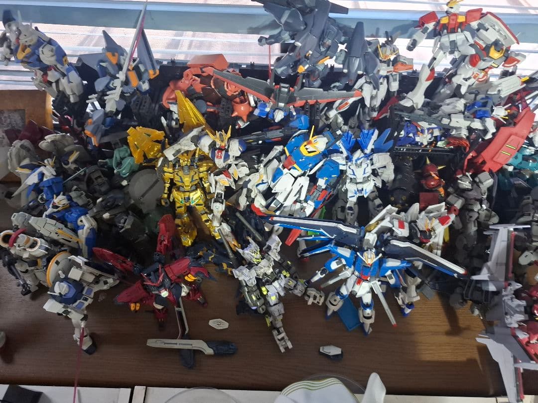 ガンプラ　一番くじゴッドガンダム　ライジングフリーダム+ジャンクパーツ水星メイン