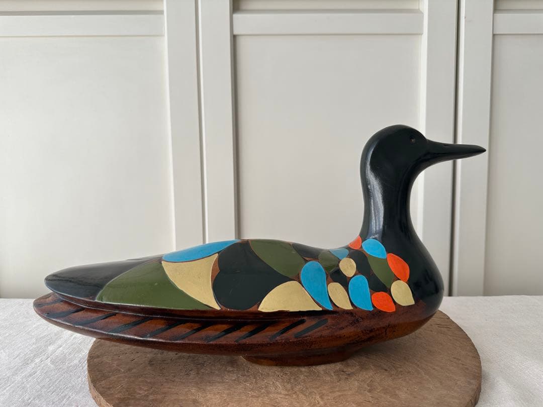 フランスヴィンテージ 木製デコイClaude Gourret アンティーク