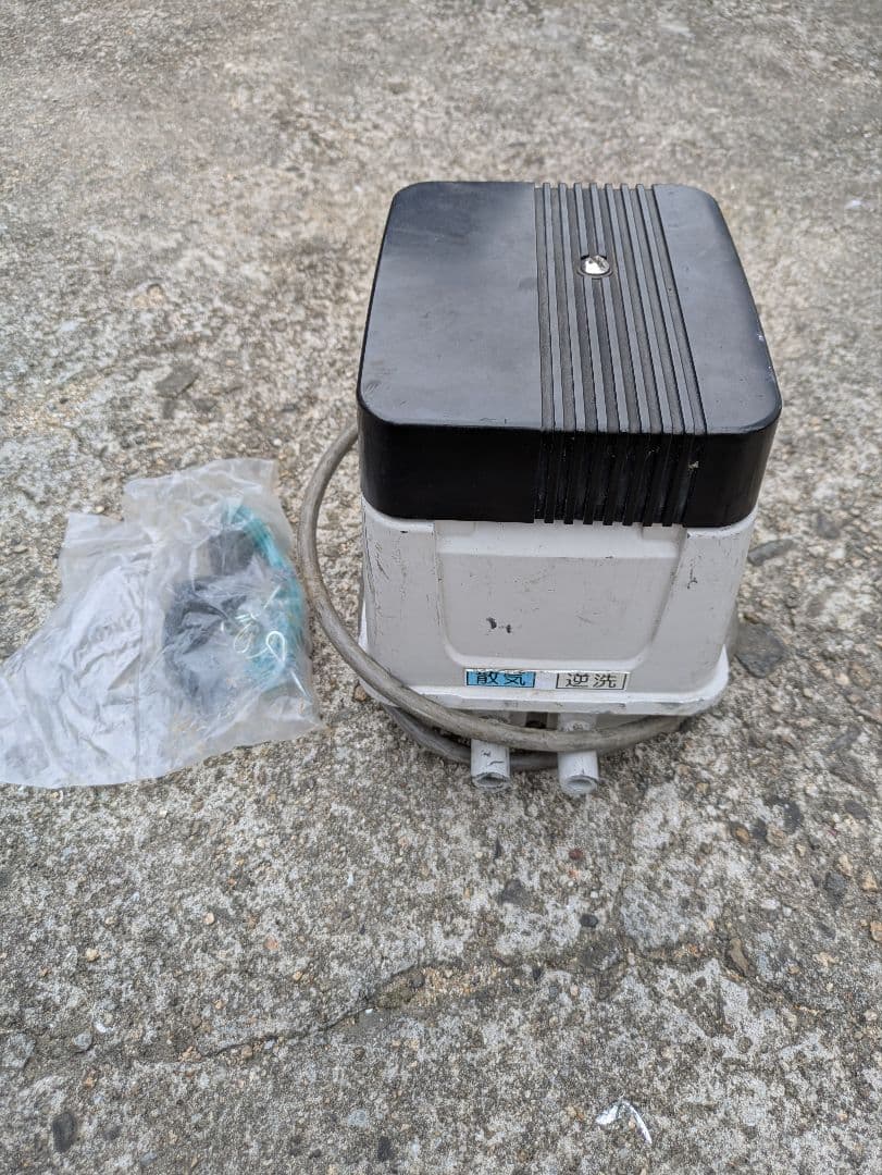 動作品　安永エアポンプ EP-80E-L 100V 浄化槽ブロワー左パッキ