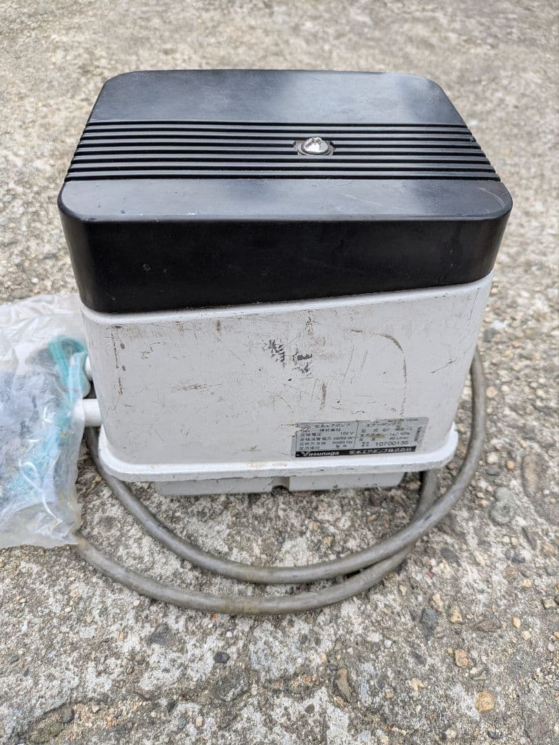 動作品　安永エアポンプ EP-80E-L 100V 浄化槽ブロワー左パッキ