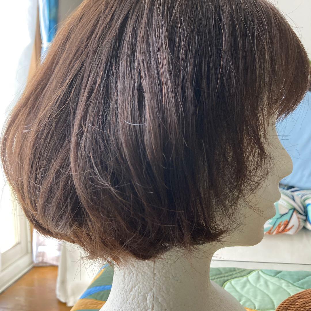 百合子ウィッグ　Sサイズ 50〜53cm ブラウンショートボブウィッグ