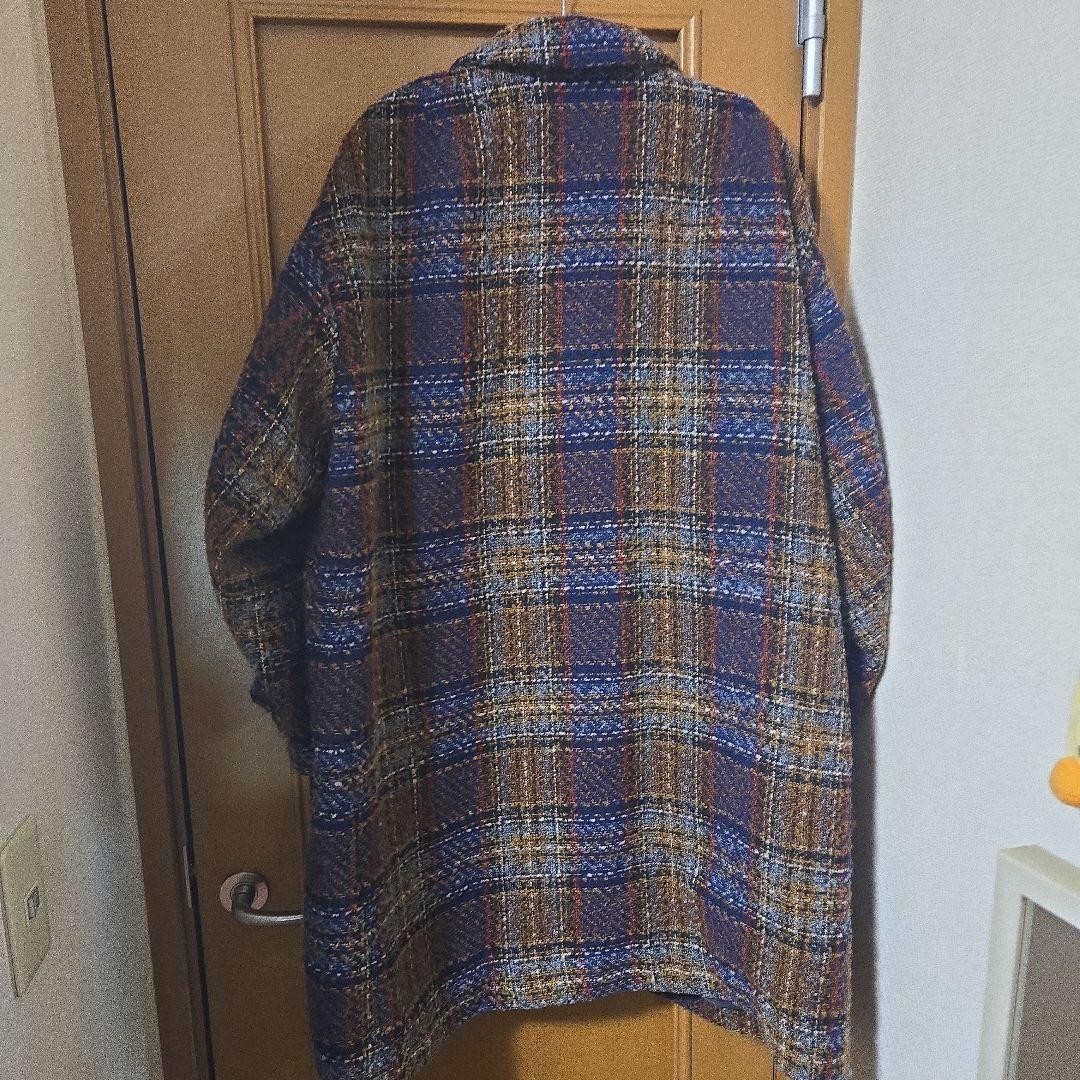 RNA バルキーチェックルーズ チェスターコート