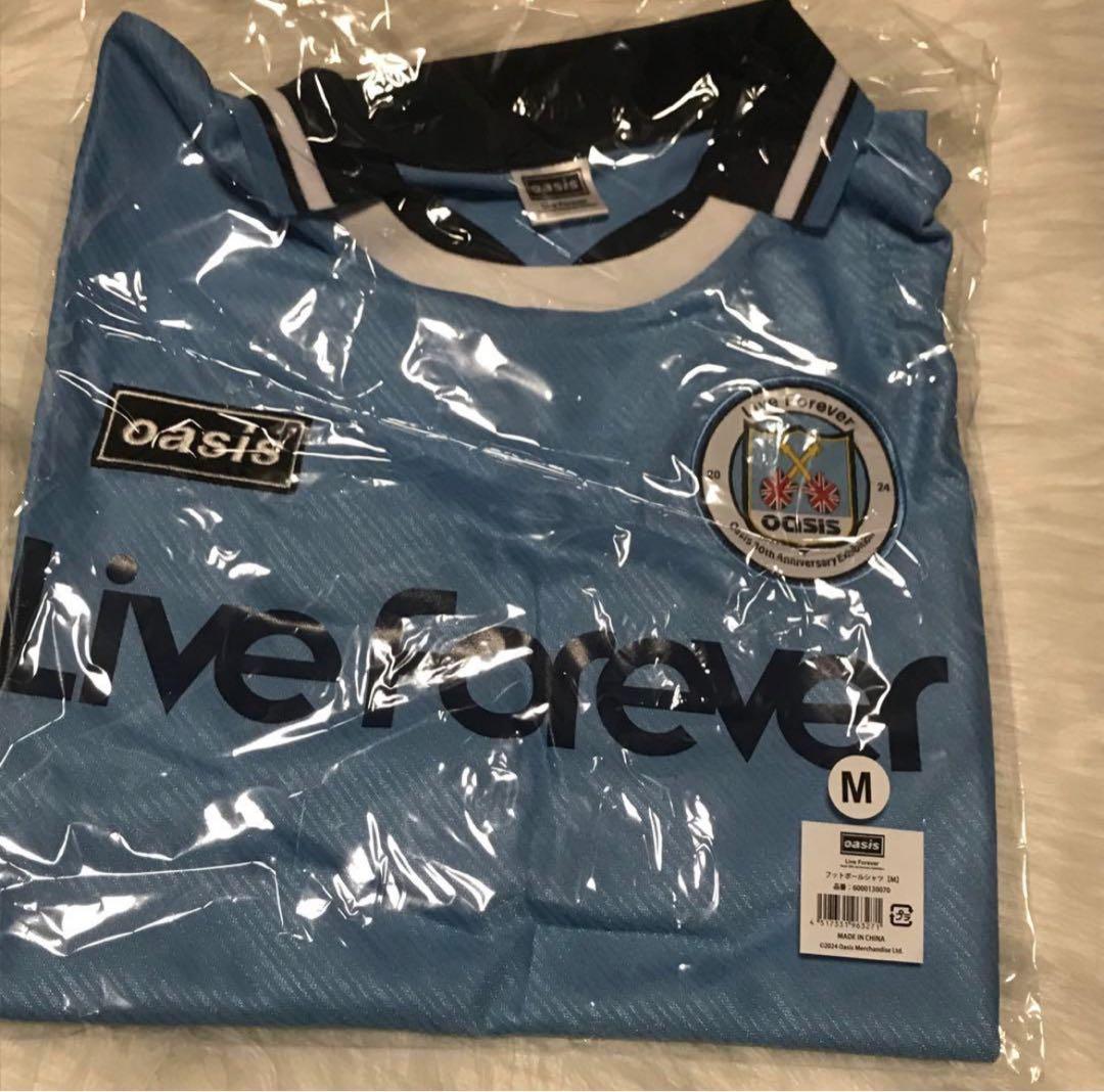 oasis フットボールシャツ　mサイズ　Live Forever