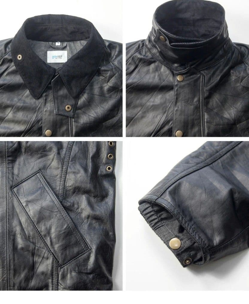 YOUSED ユーズド オールレザードライバーズジャケット 本革 リメイク