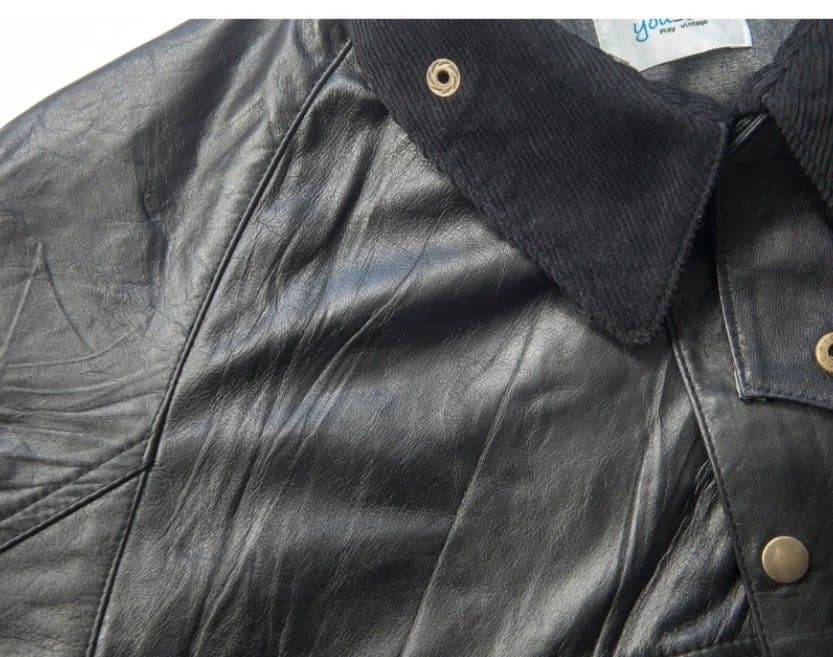 YOUSED ユーズド オールレザードライバーズジャケット 本革 リメイク