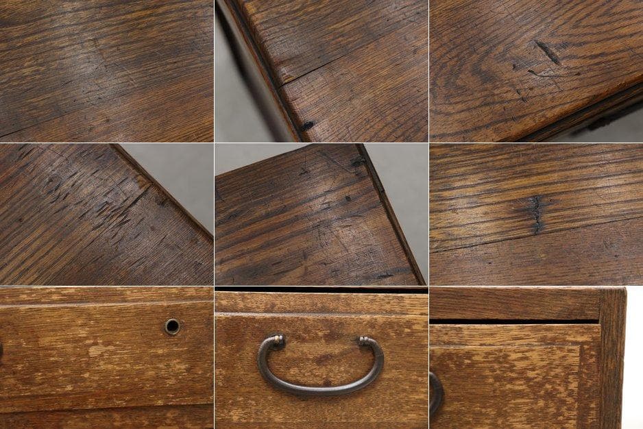 レトロ 無垢材 引き出し4杯 小引き出し レターケース 収納 キャビネット