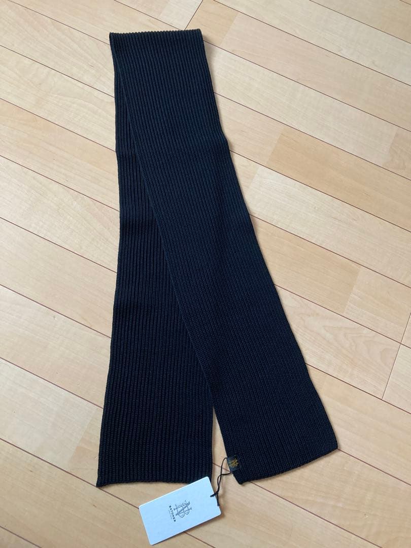 バトナー　ソリッドウールマフラー　黒