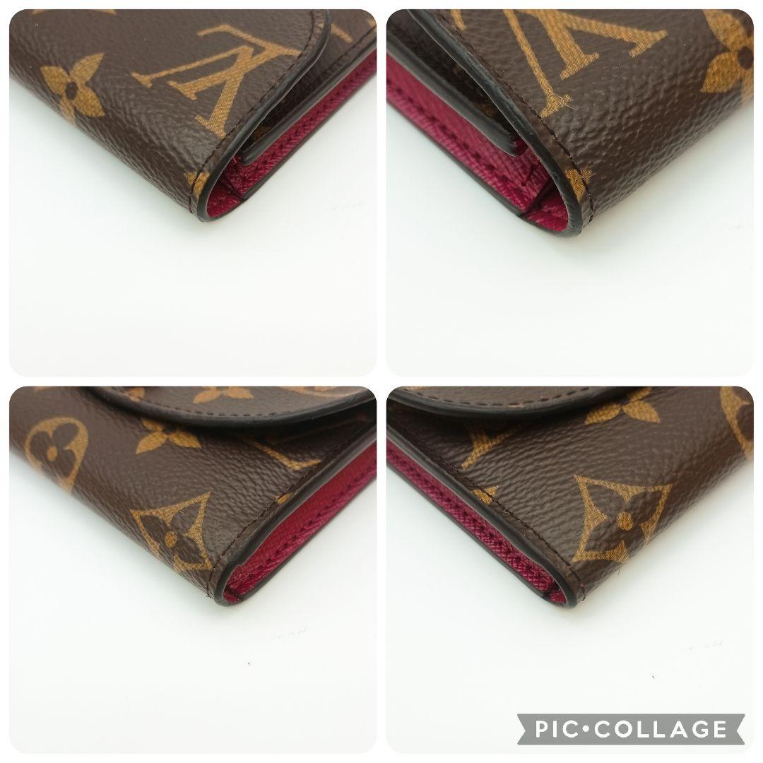 【美品S】ルイヴィトン　ポルトモネロザリ　モノグラム　フューシャ　ケース