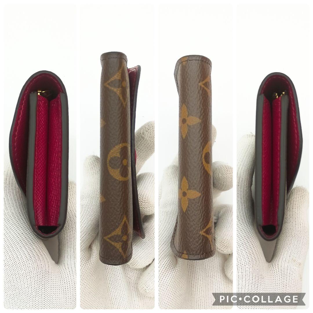 【美品S】ルイヴィトン　ポルトモネロザリ　モノグラム　フューシャ　ケース