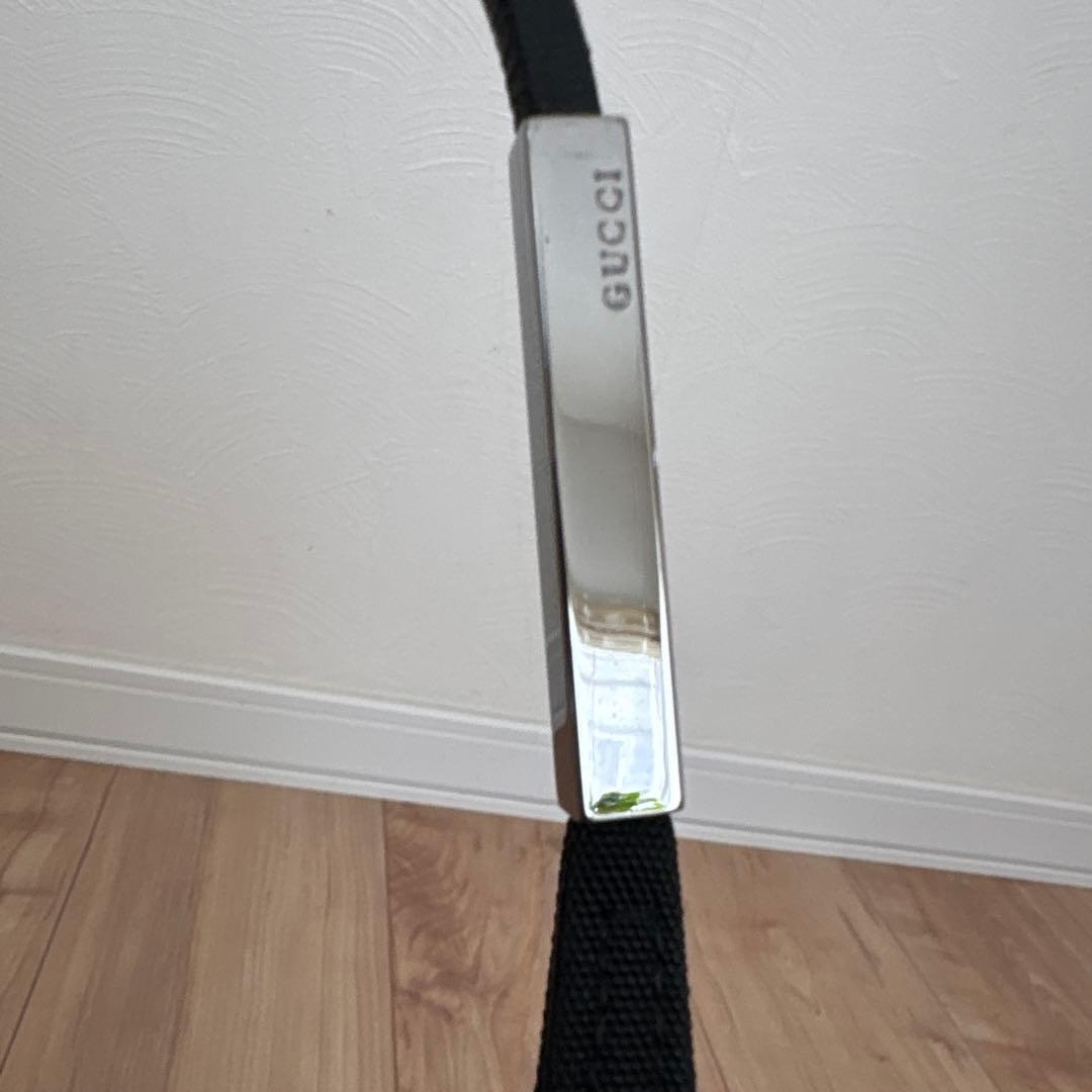 GUCCI グッチ ナイロン×レザー 肩掛けバッグ ワンショルダー　黒