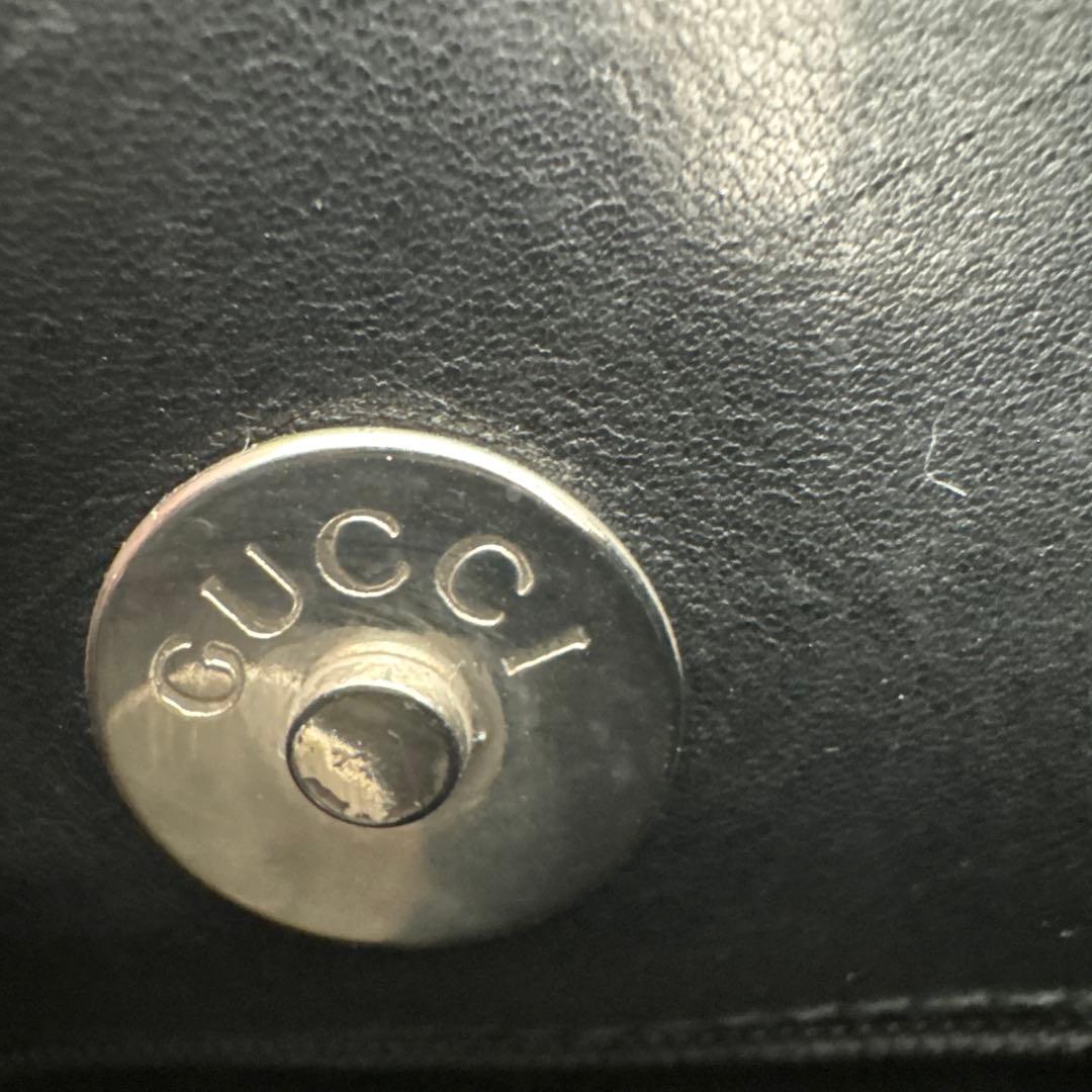 GUCCI グッチ ナイロン×レザー 肩掛けバッグ ワンショルダー　黒