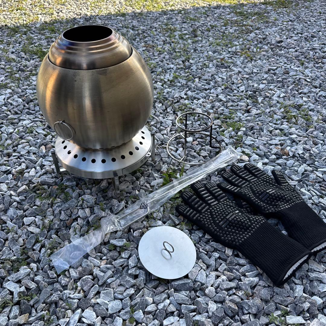 change moore 焚火台　新升级 二次燃焼焚き火台 球形