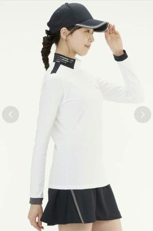 再再再値下新品　ランバンスポール　モックネックL　白　定価19800円　裏微起毛