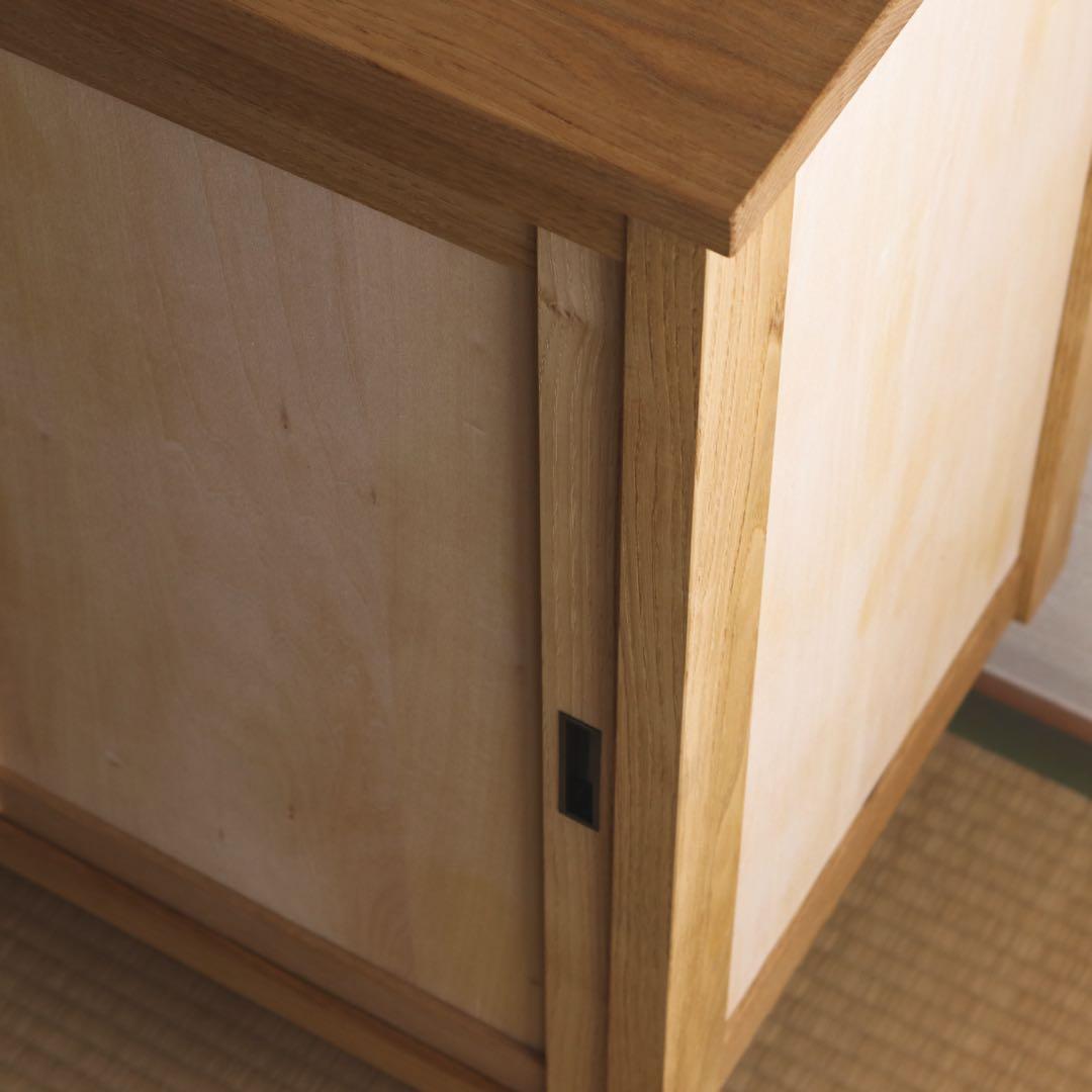 pey　栗の引き戸キャビネット