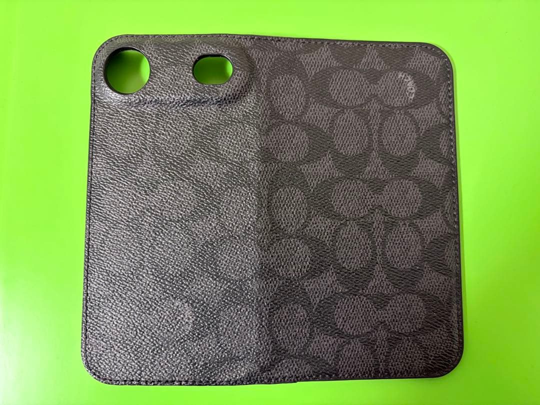 コーチ iPhone AIR ケース シグネチャー ブラック COACH 手帳