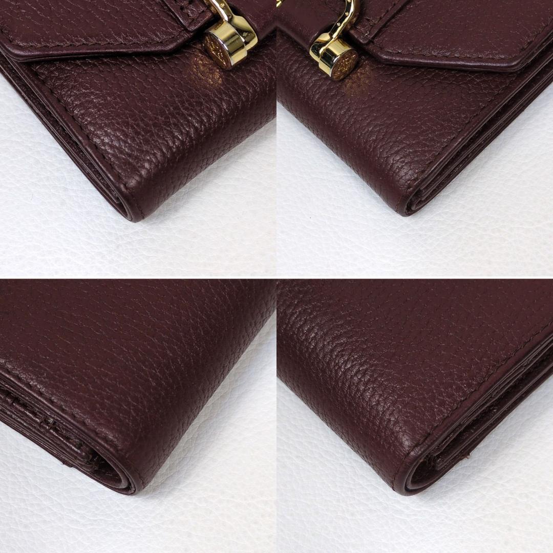 アタオ ロトロ ウォレット 二つ折り財布 バーガンディ