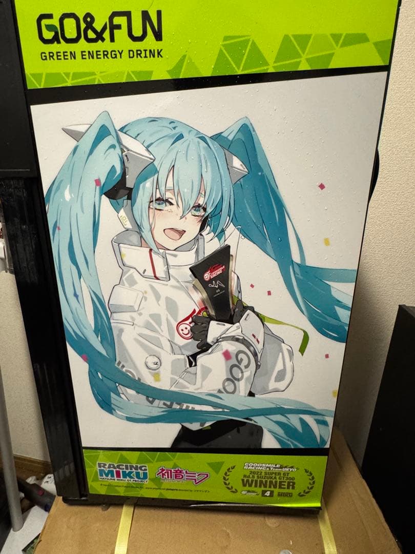 初音ミクコラボGO&FUN ディスプレイクーラー　レーシングミク　2022ver