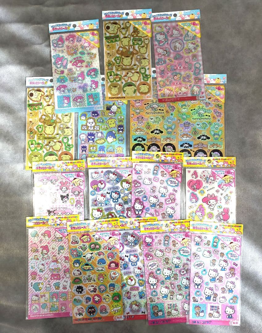 正規品　大量　80枚　Sanrio シール　うるちゅる　ぷっくり　　キティ