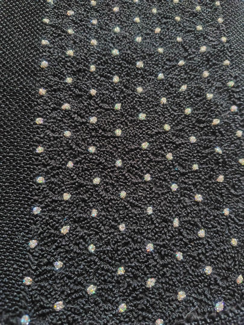 帯揚げ　帯締め　重ね衿　黒系　振袖用　成人式　総絞り　ラメ　ラインストーン