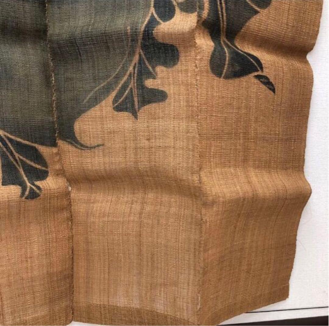 逸品　希少! 貴重！　榀布　大きな　間仕切り　科布　原子布　暖簾　自然布