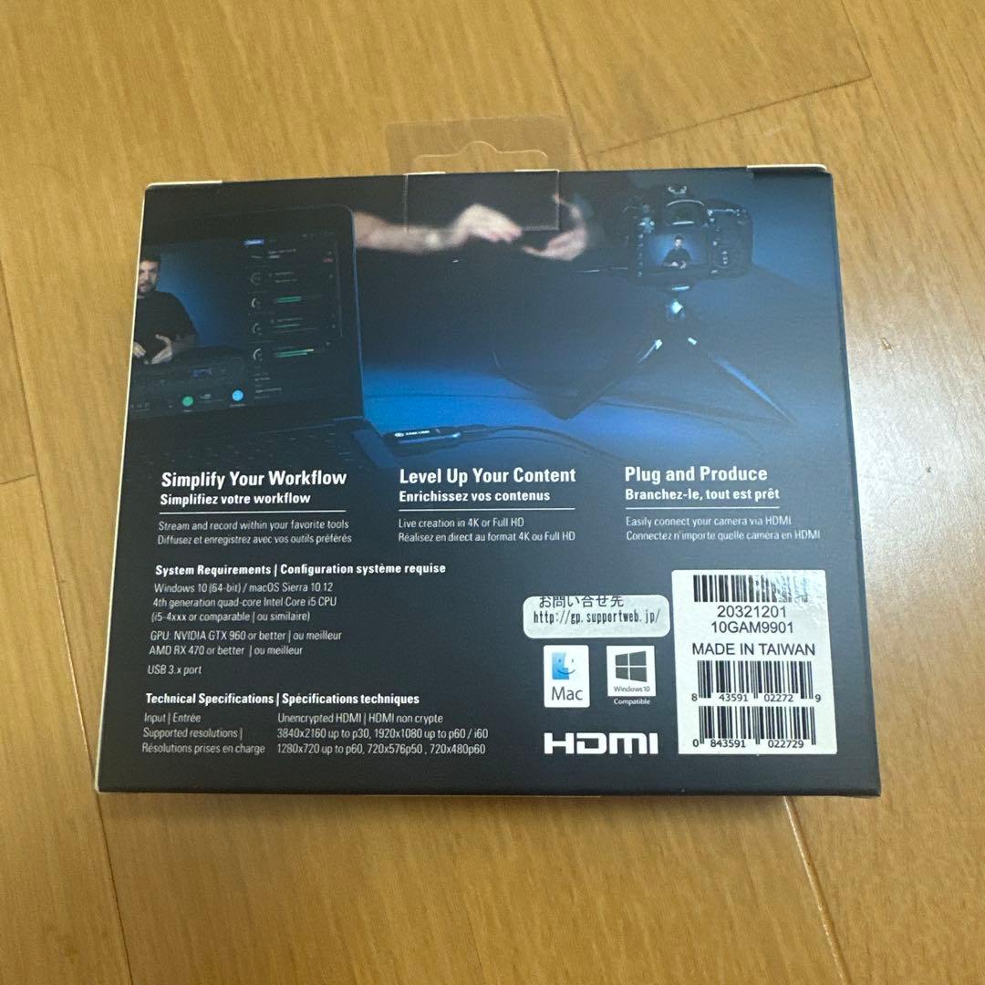 CAM LINK 4K プロ仕様のカメラキャプチャー。