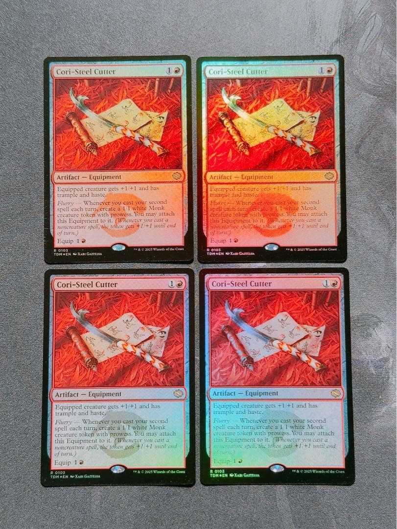 【foil】コーリ鋼の短刀　英語　4枚セット