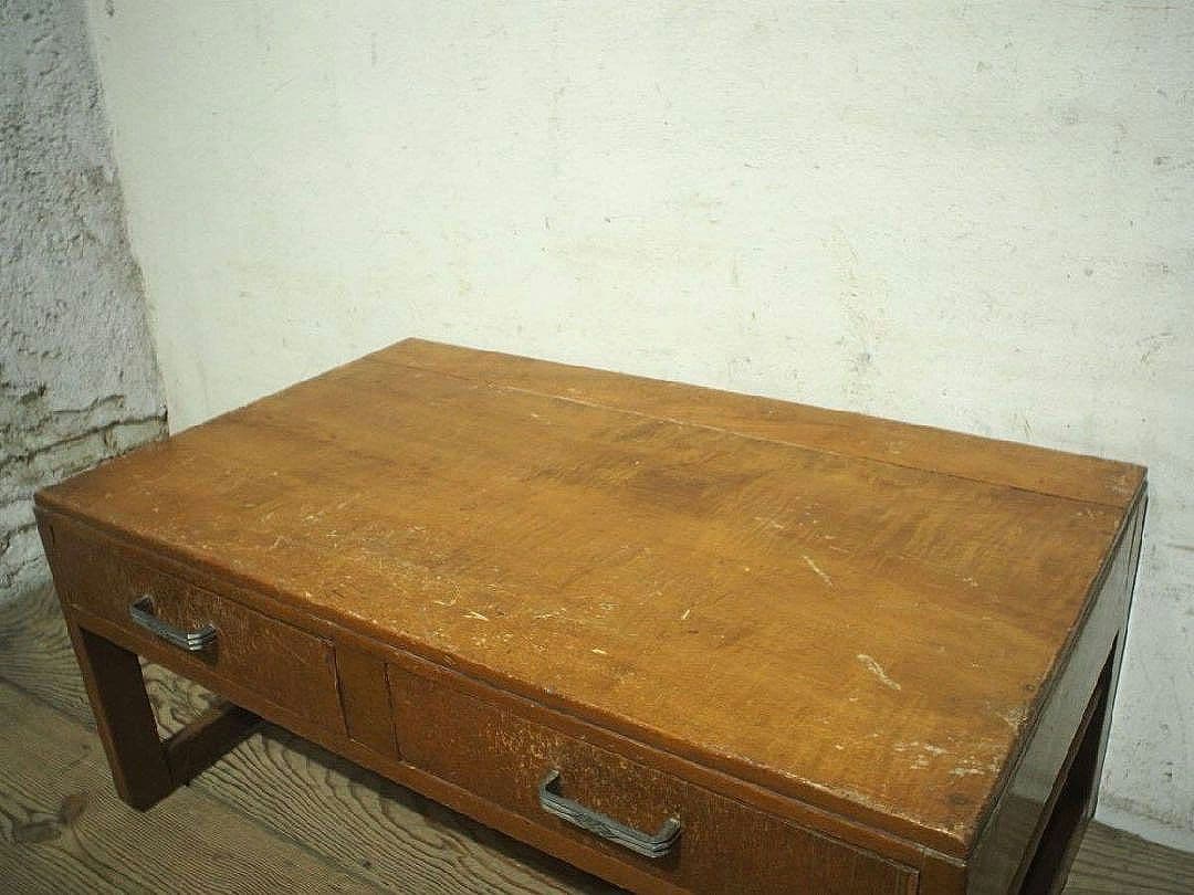 1281 ヴィンテージ　レトロな文机　ローテーブル　展示台　古家具　古道具　抽斗