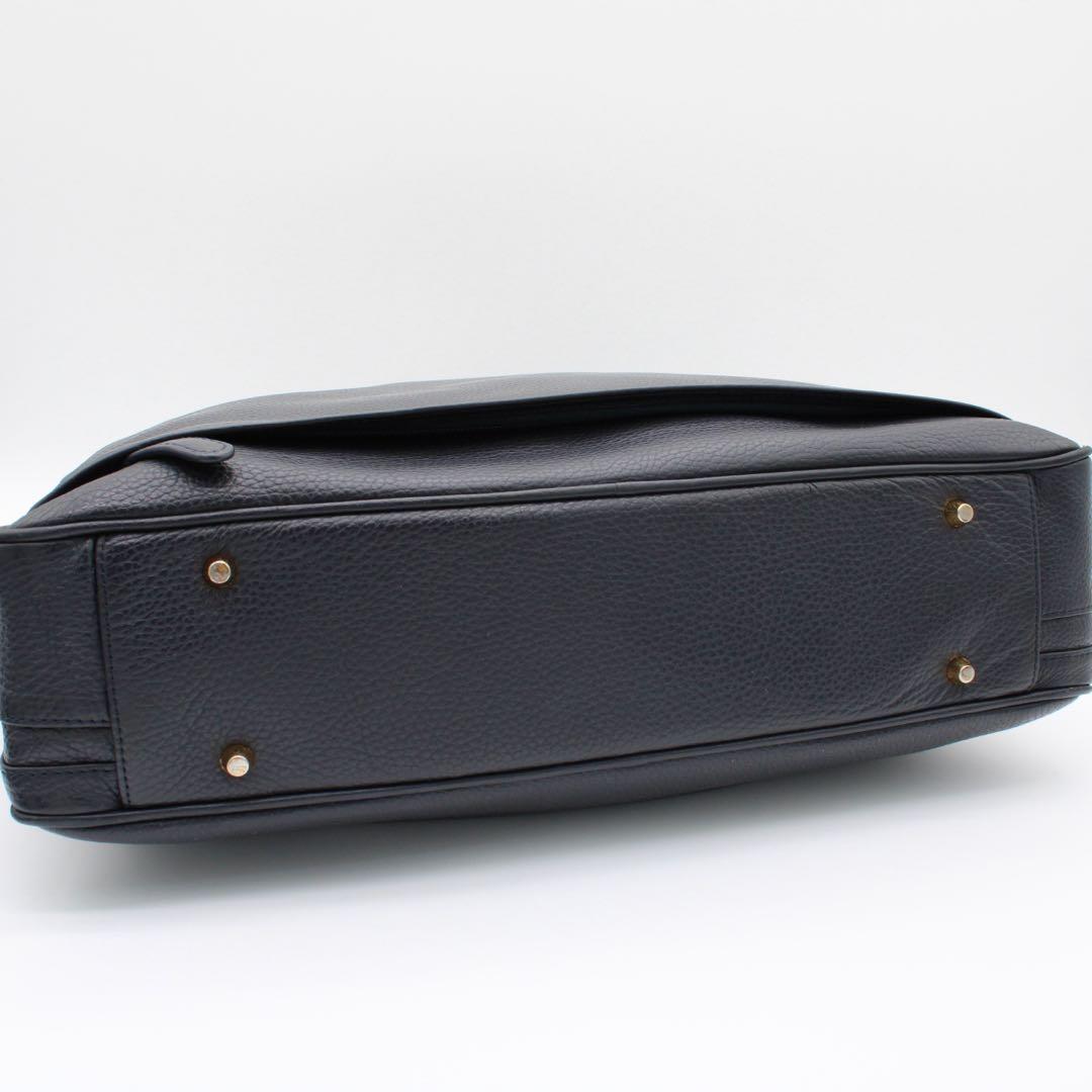 【美品】CIMABUE ビジネスバッグ ブリーフケース レザー 2WAY 紺色