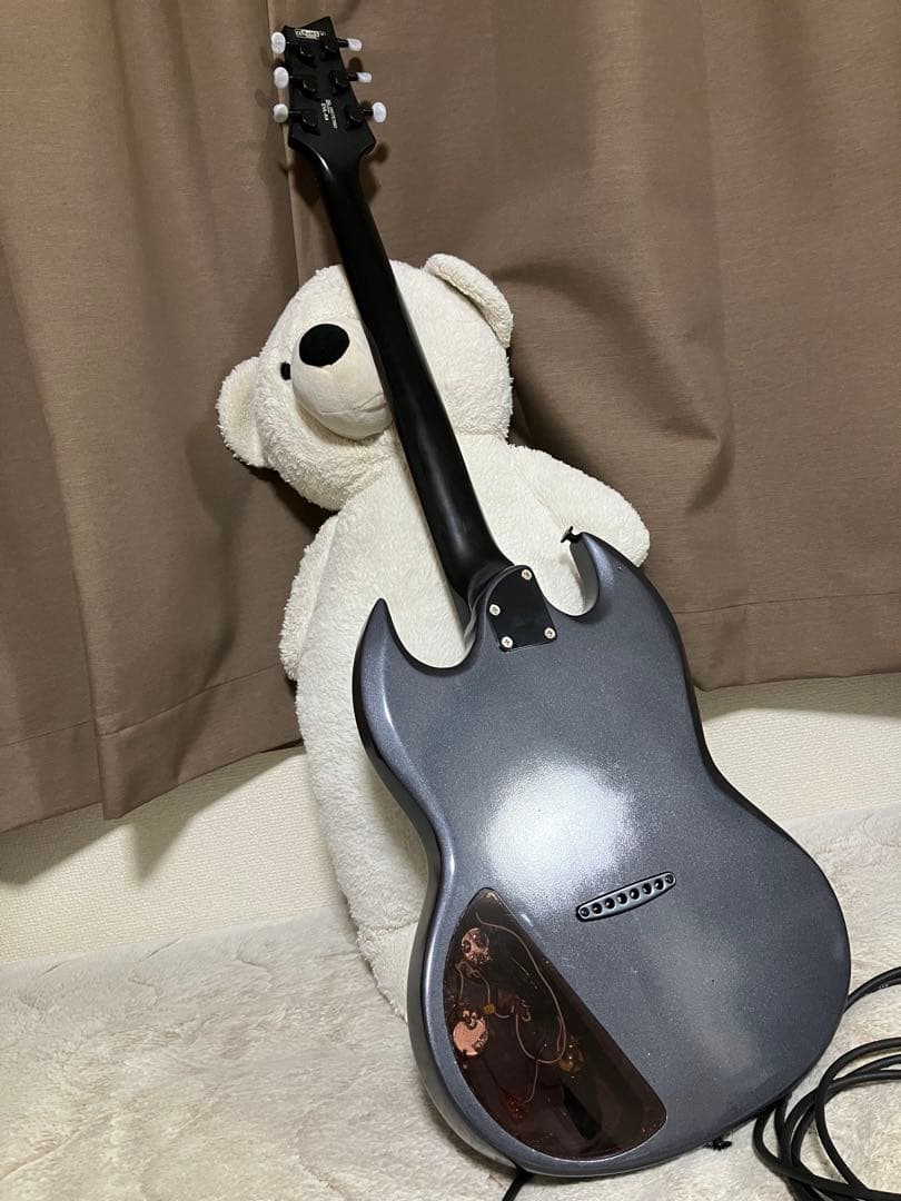 SGスタイル エレキギター メタリックグレー　ジャンク
