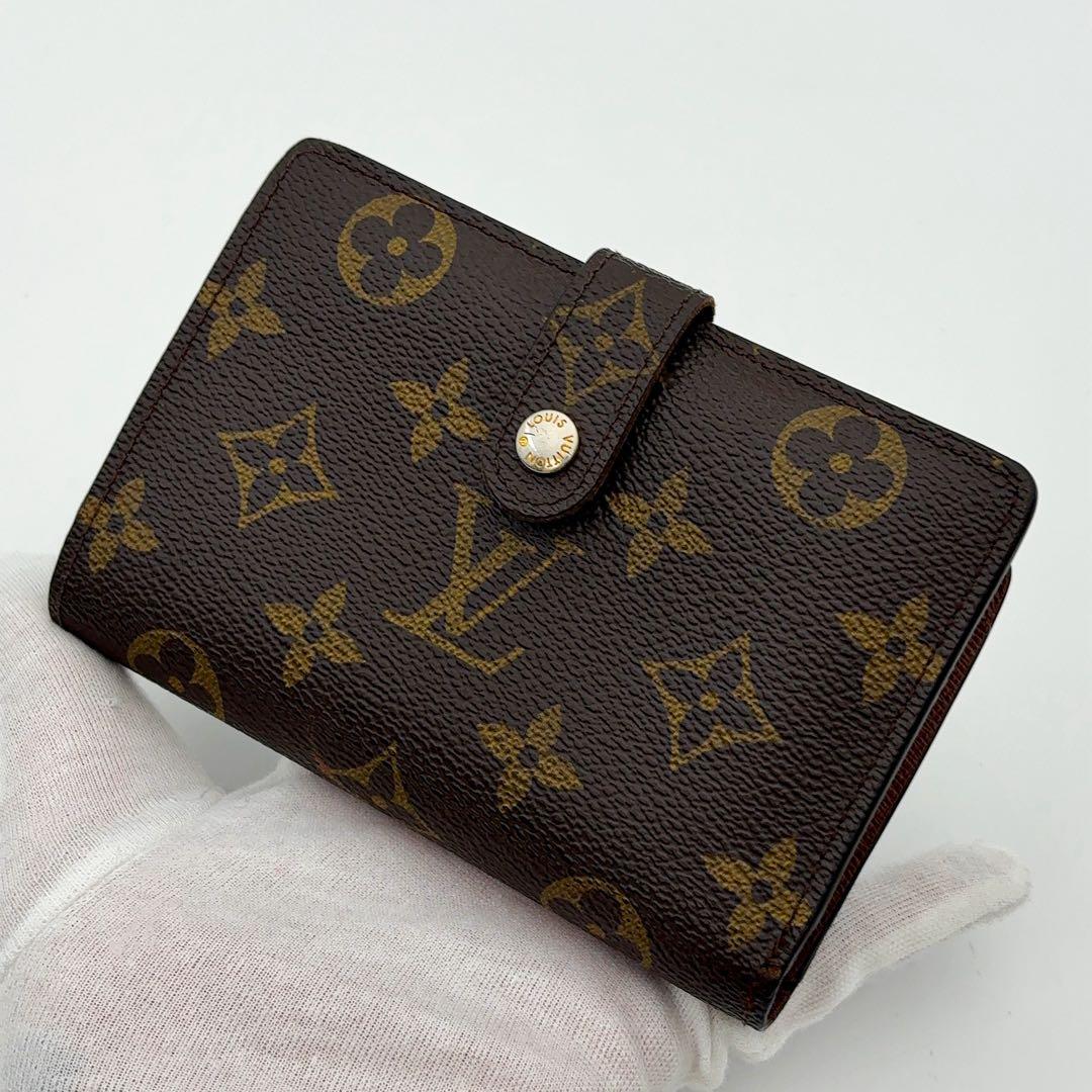 新型★イニシャルなし★ルイヴィトン ヴィエノワ モノグラム 二つ折り財布