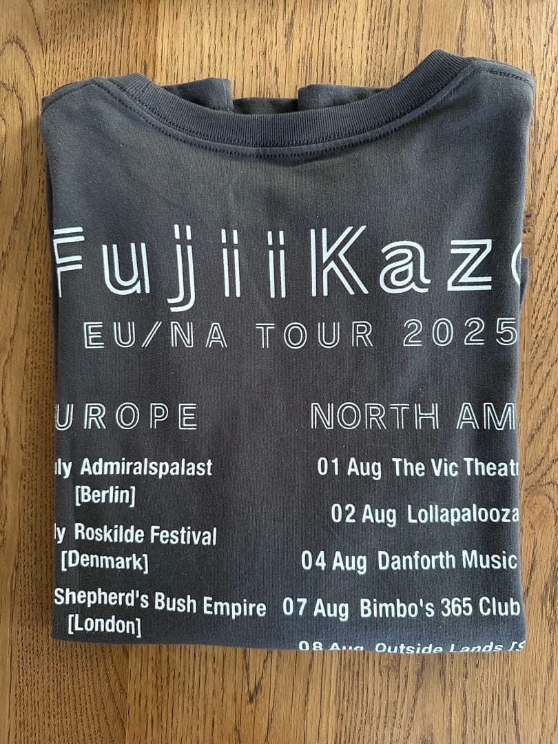 FujiiKaze EU/NA TOUR 2025 ドリンクTシャツ　Mサイズ