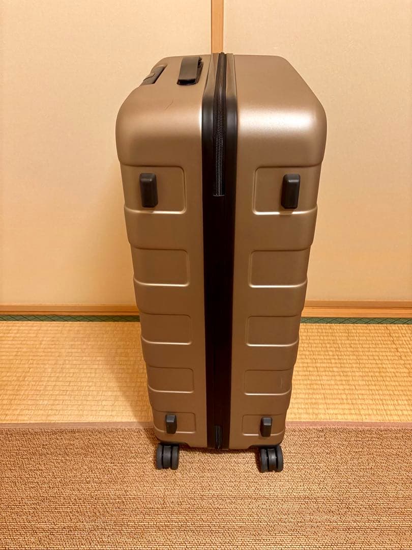 【美品】無印良品 バーを自由に調節できる ハードキャリーケース 75L